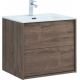 Тумба с раковиной AQUANET Lino 60 дуб веллингтон, Flat 60