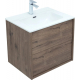 Тумба с раковиной AQUANET Lino 60 дуб веллингтон, Flat 60