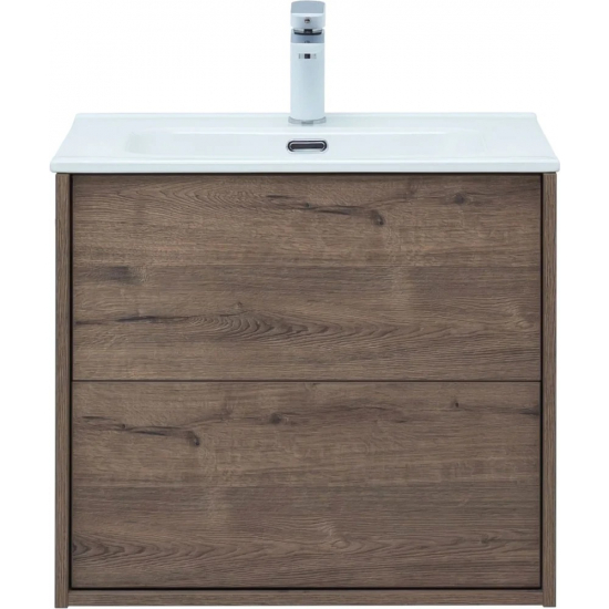 Тумба с раковиной AQUANET Lino 60 дуб веллингтон, Flat 60