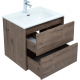 Тумба с раковиной AQUANET Lino 60 дуб веллингтон, Flat 60