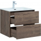 Тумба с раковиной AQUANET Lino 60 дуб веллингтон, Flat 60