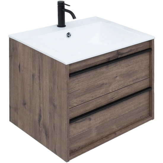 Тумба с раковиной AQUANET Lino 60 дуб веллингтон