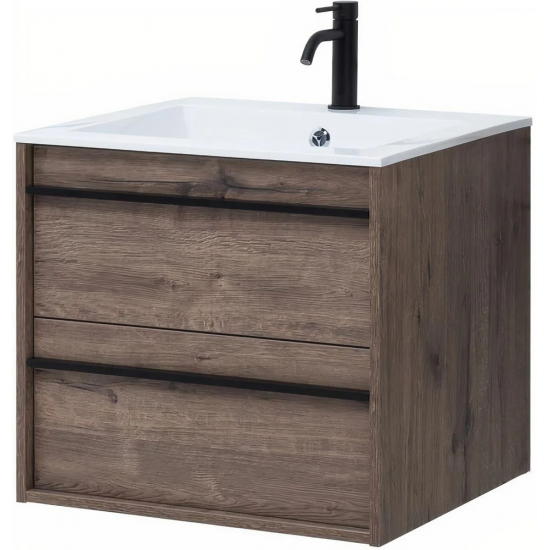 Тумба с раковиной AQUANET Lino 60 дуб веллингтон