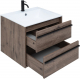 Тумба с раковиной AQUANET Lino 60 дуб веллингтон