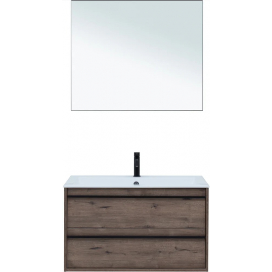 Тумба с раковиной AQUANET Lino 90 дуб веллингтон