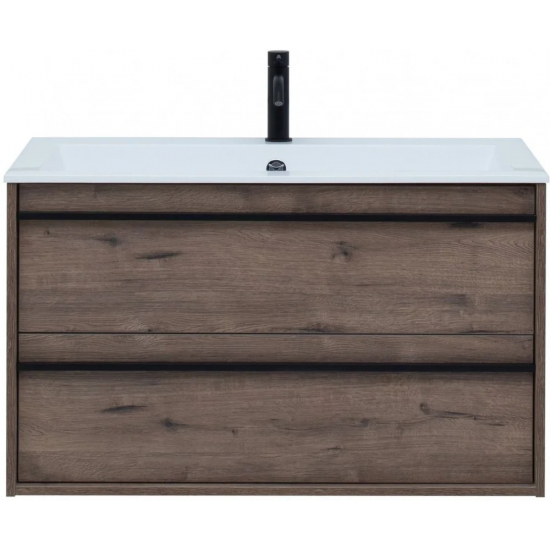 Тумба с раковиной AQUANET Lino 90 дуб веллингтон