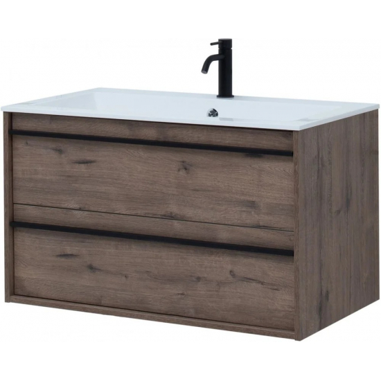 Тумба с раковиной AQUANET Lino 90 дуб веллингтон