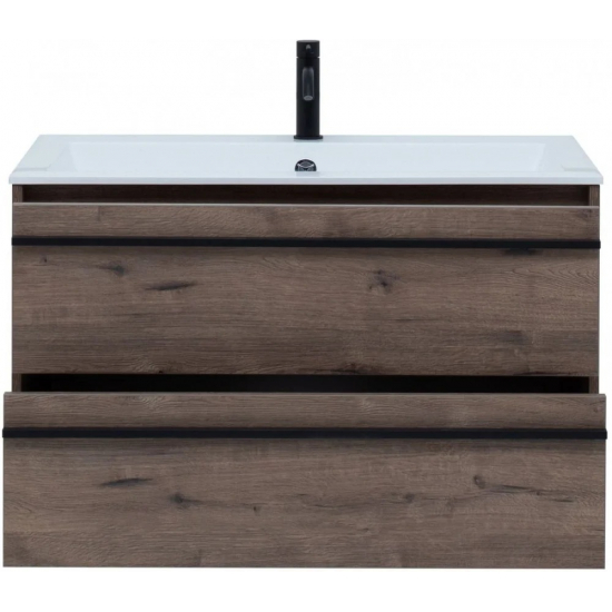 Тумба с раковиной AQUANET Lino 90 дуб веллингтон