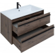 Тумба с раковиной AQUANET Lino 90 дуб веллингтон