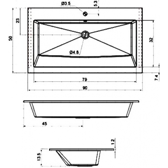 Тумба с раковиной AQUANET Lino 90 дуб веллингтон