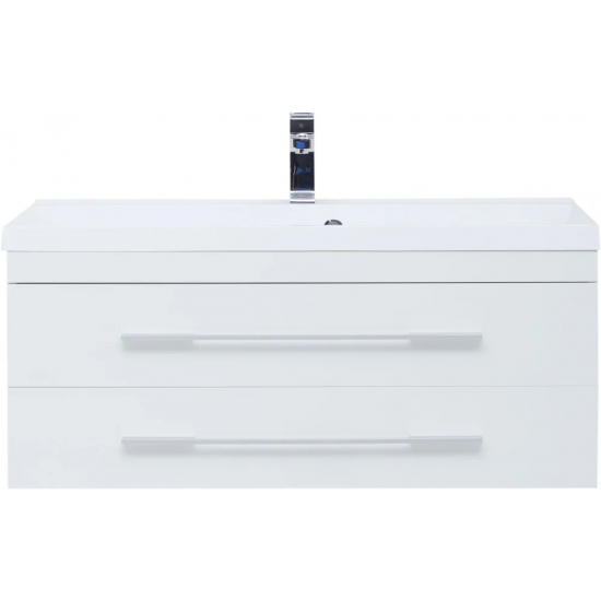 Тумба с раковиной AQUANET Нота 100 подвесная, белая