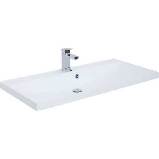 Тумба с раковиной AQUANET Нота 100 подвесная, белая