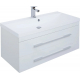 Тумба с раковиной AQUANET Нота 100 подвесная, белая