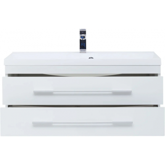 Тумба с раковиной AQUANET Нота 100 подвесная, белая