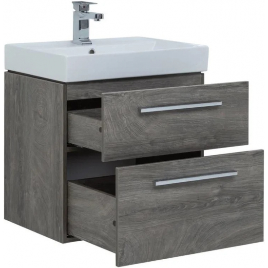 Тумба с раковиной AQUANET Nova 60 2 ящика, дуб рошелье
