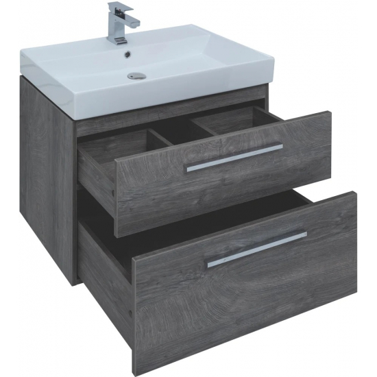 Тумба с раковиной AQUANET Nova 75 дуб рошелье 2 ящика