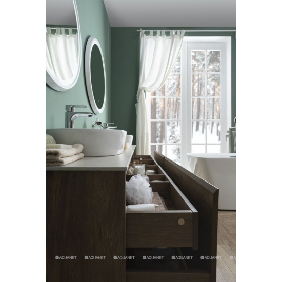 Тумба с раковиной AQUANET Nova Lite 100 подвесная, дуб рустикальный 1 ящик