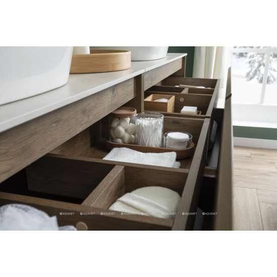 Тумба с раковиной AQUANET Nova Lite 100 подвесная, дуб рустикальный 1 ящик