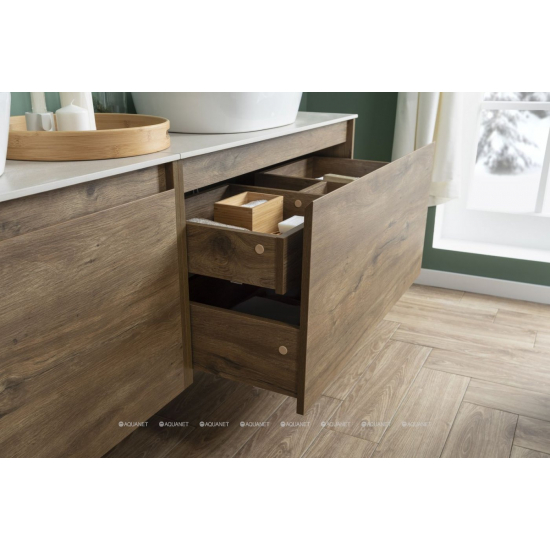 Тумба с раковиной AQUANET Nova Lite 100 подвесная, дуб рустикальный 1 ящик