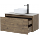 Тумба с раковиной AQUANET Nova Lite 100 подвесная, дуб рустикальный 1 ящик