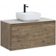 Тумба с раковиной AQUANET Nova Lite 100 подвесная, дуб рустикальный 1 ящик