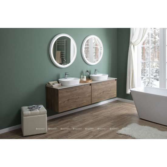 Тумба с раковиной AQUANET Nova Lite 100 подвесная, дуб рустикальный 1 ящик