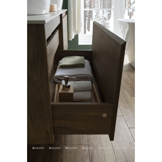 Тумба с раковиной AQUANET Nova Lite 100 подвесная, дуб рустикальный 1 ящик