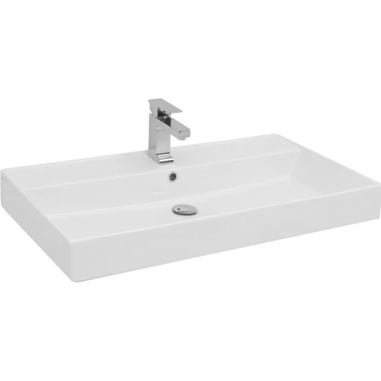 Тумба с раковиной AQUANET Nova Lite 60 подвесная, дуб рустикальный, 1 ящик