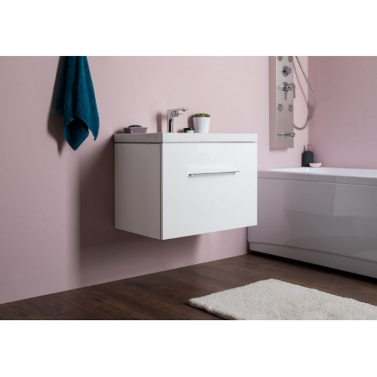 Тумба с раковиной AQUANET Порто 70 подвесная, белая 