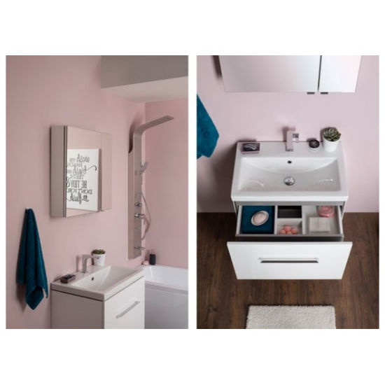 Тумба с раковиной AQUANET Порто 70 подвесная, белая 