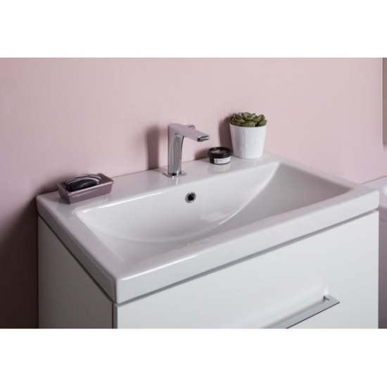 Тумба с раковиной AQUANET Порто 70 подвесная, белая 