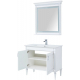 Тумба с раковиной AQUANET Селена 105 напольная белая, серебро, 2 двери