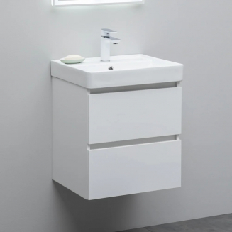 Тумба с раковиной AQUANET Вега 50 подвесная, 2 ящика