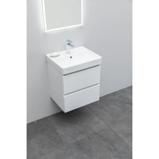 Тумба с раковиной AQUANET Вега 50 подвесная, 2 ящика