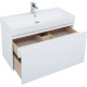Тумба с раковиной AQUANET Йорк 100 подвесная, белая