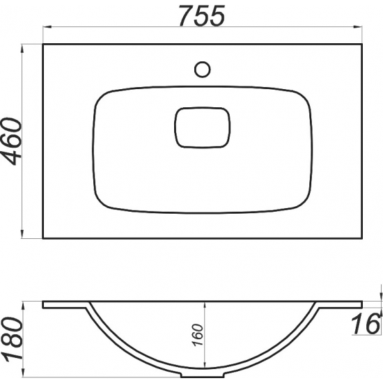Тумба с раковиной AQWELLA 5 stars Accent 75 белая