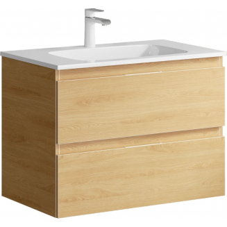 Тумба с раковиной AQWELLA 5 stars Accent 75 дуб золотой