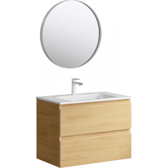 Тумба с раковиной AQWELLA 5 stars Accent 75 дуб золотой