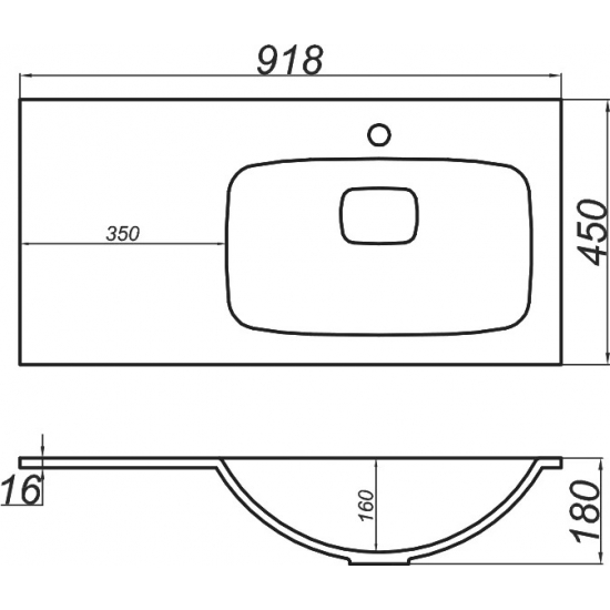 Тумба с раковиной AQWELLA 5 stars Accent 90 R правая, дуб золотой