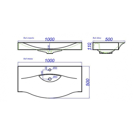 Тумба с раковиной AQWELLA 5 stars Bergamo 100 подвесная, белая