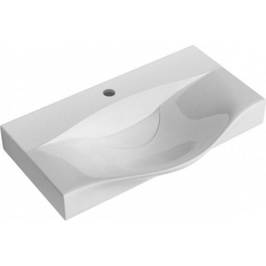 Тумба с раковиной AQWELLA 5 stars Bergamo 80 подвесная, белая