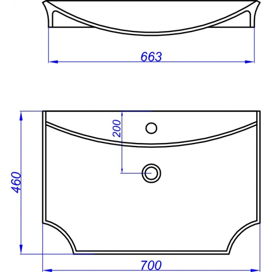 Тумба с раковиной AQWELLA 5 stars LaDonna 85 белый глянец