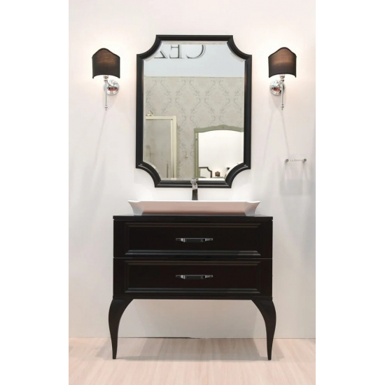 Тумба с раковиной AQWELLA 5 stars LaDonna 85 чёрная матовая