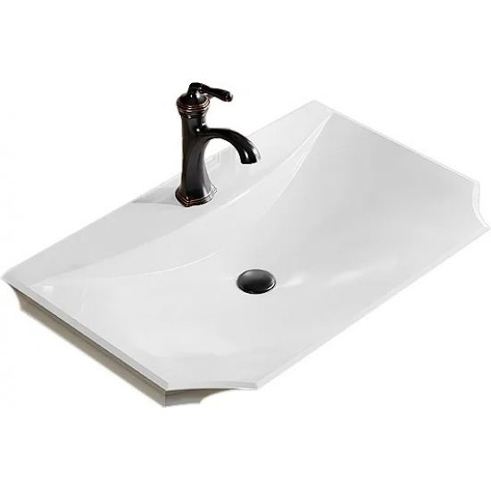 Тумба с раковиной AQWELLA 5 stars LaDonna 85 чёрная матовая