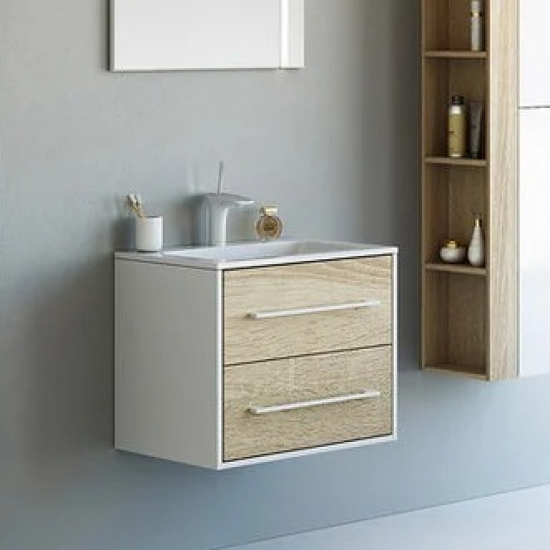 Тумба с раковиной AQWELLA 5 stars Miami 60 Дуб сонома