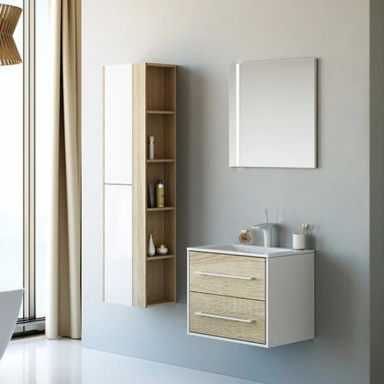 Тумба с раковиной AQWELLA 5 stars Miami 60 Дуб сонома