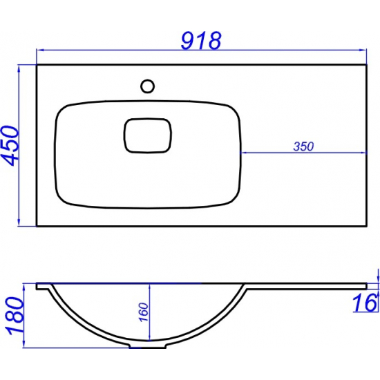 Тумба с раковиной AQWELLA 5 stars Miami 90 L левая, Дуб сонома