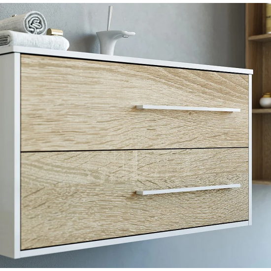 Тумба с раковиной AQWELLA 5 stars Miami 90 R правая, Дуб сонома