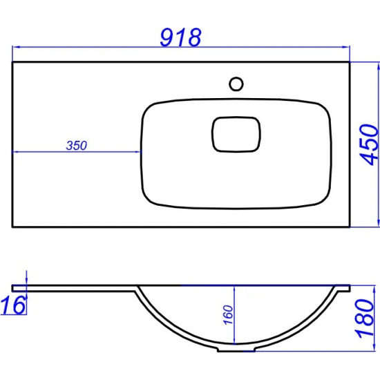 Тумба с раковиной AQWELLA 5 stars Miami 90 R правая, Дуб сонома