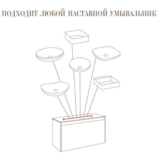 Тумба с раковиной AQWELLA 5 stars Mobi 120 белая